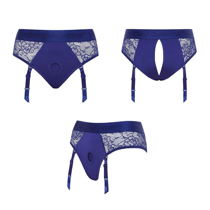 Strap On Me Diva Lingerie Harness Royal Blue Xl