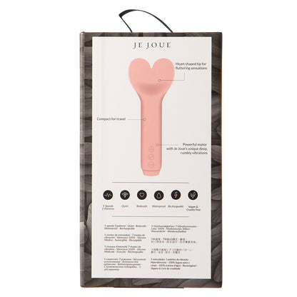 Je Joue Amour Rechargeable Silicone Heart Shaped Fluttering Tip Bullet Vibrator Pale Rosette