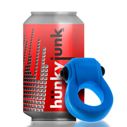 Hunkyjunk Revring Cockring With Bullet Vibrator Teal Ice