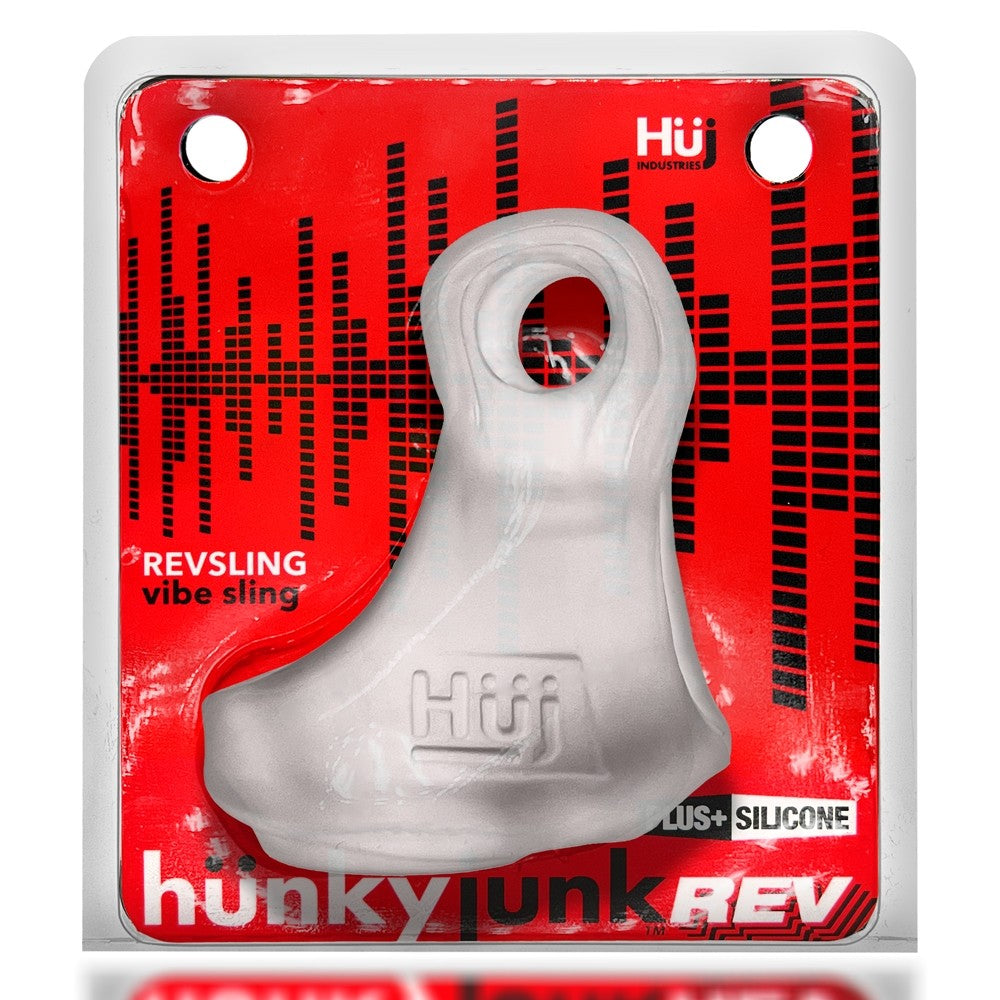 Hunkyjunk Revsling Cock And Ball Sling With Bullet Vibrator Clear Ice