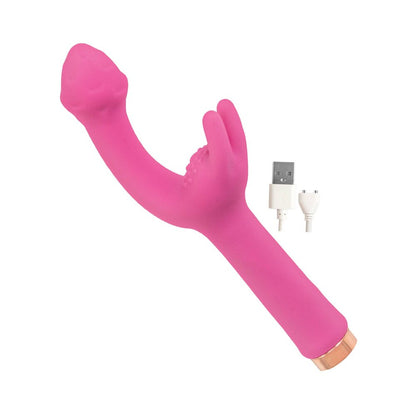 Nasstoys Mystique G-spot Rechargeable Silicone Dual Stimulation Vibrator Pink