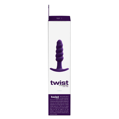 Vedo Twist Rechargeable Silicone Vibrating Anal Plug Purple