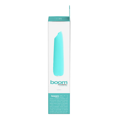 Vedo Boom Rechargeable Warming Silicone Slimline Vibrator Turquoise