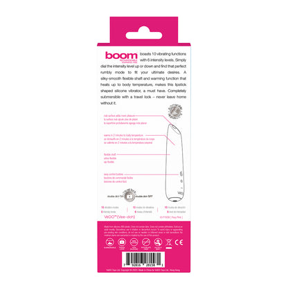 Vedo Boom Rechargeable Warming Silicone Slimline Vibrator Pink