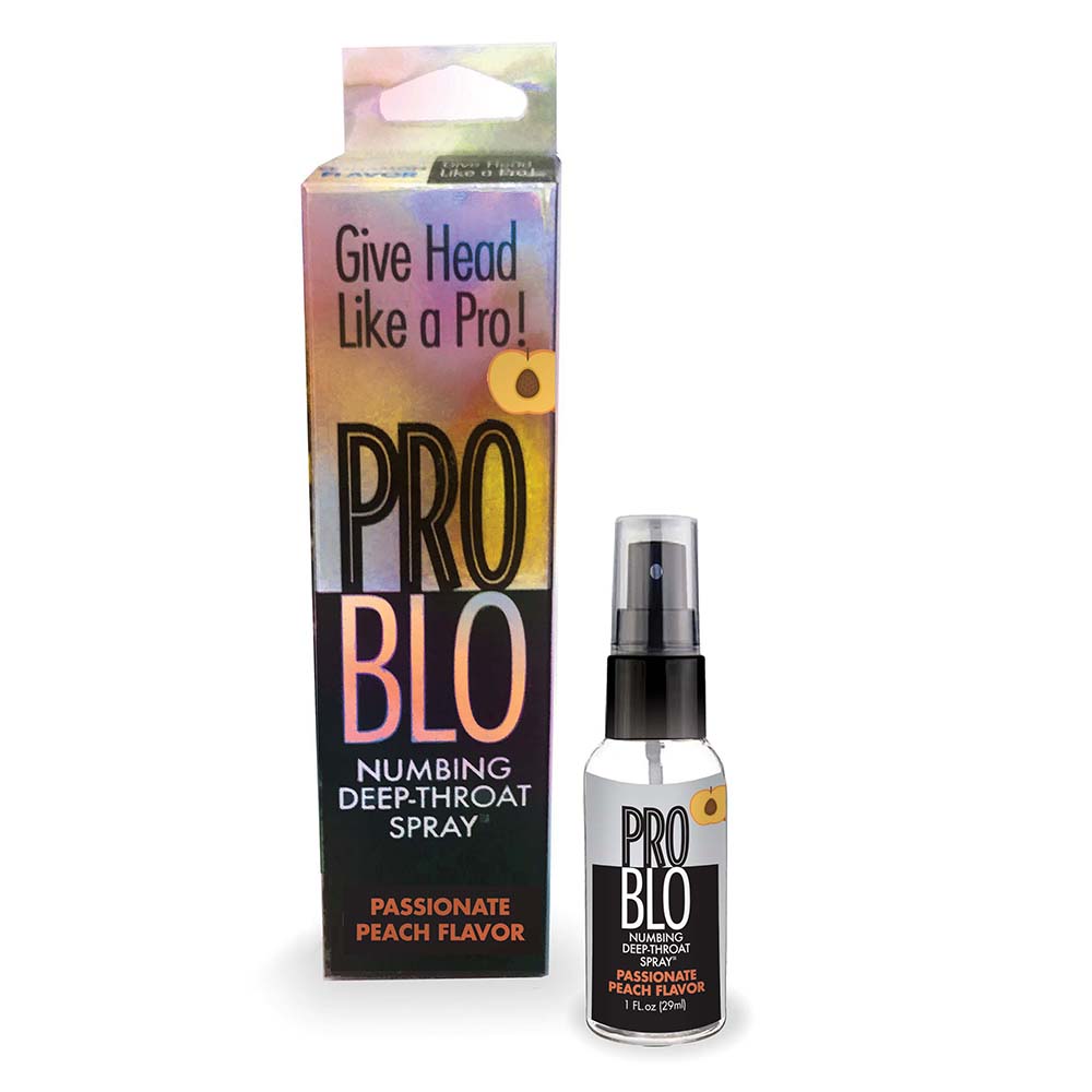 Pro Blo Numbing Deep Throat Spray Peach 1 Oz