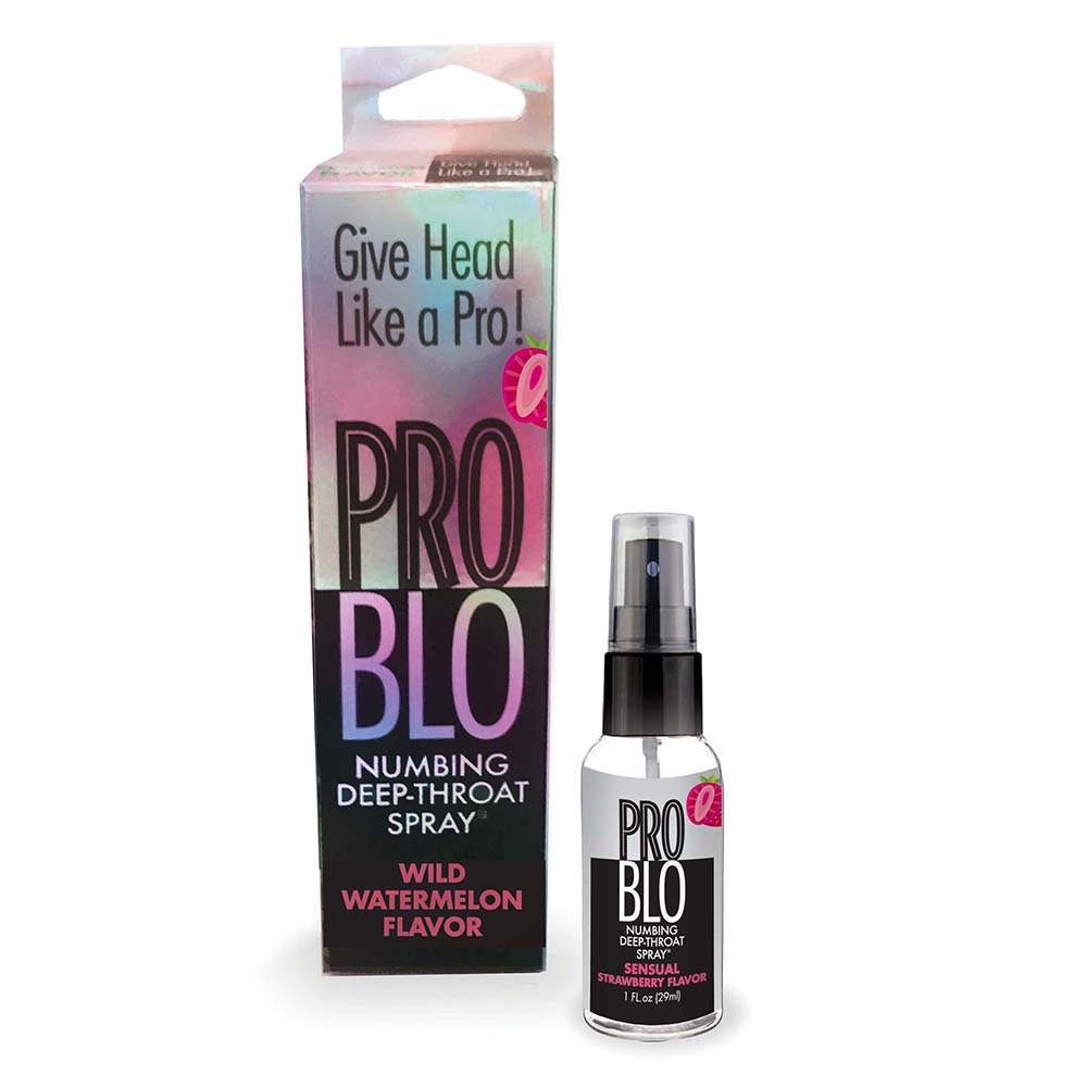 Pro Blo Numbing Deep Throat Spray Strawberry 1 Oz.