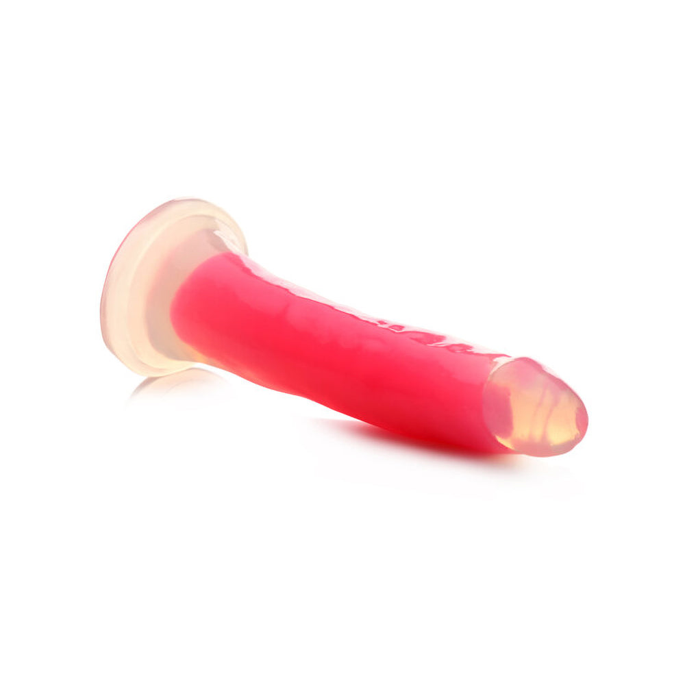 Lollicock Glow-in-the-dark 7 In. Silicone Dildo Pink