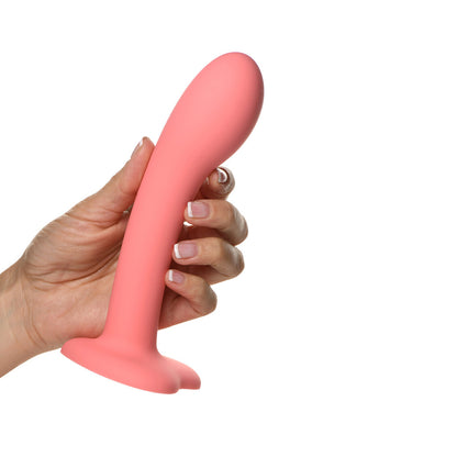 Simply Sweet G-spot 7 In. Silicone Dildo Pink