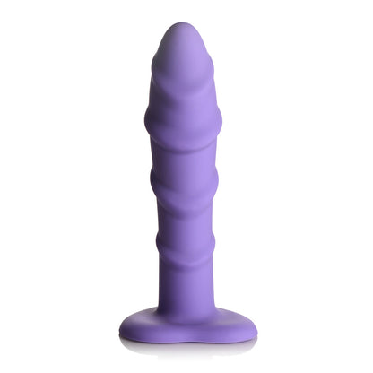 Simply Sweet Swirl 7 In. Silicone Dildo Purple