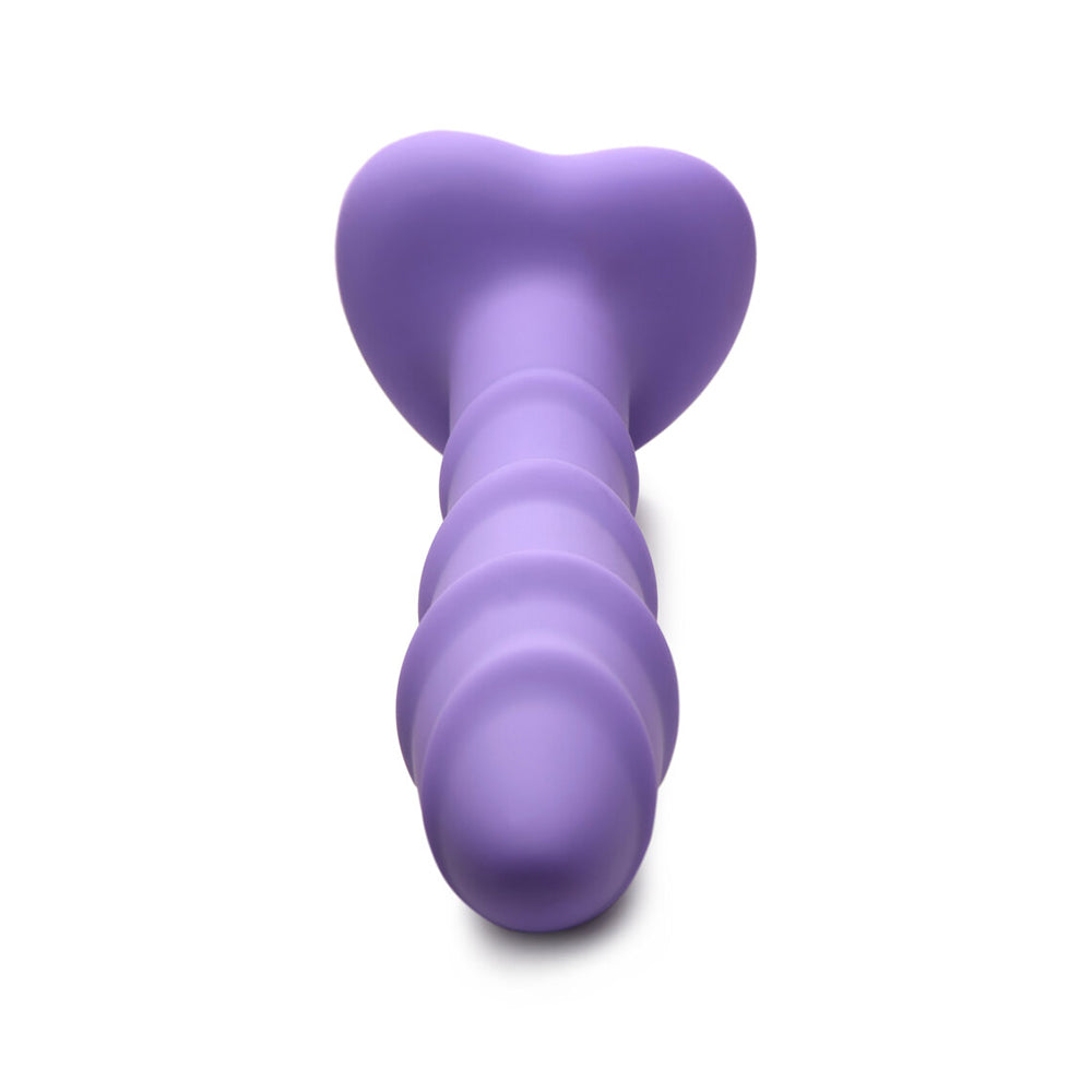 Simply Sweet Swirl 7 In. Silicone Dildo Purple