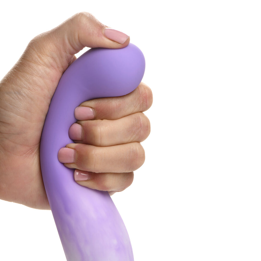 Simply Sweet Slim G-spot 7 In. Silicone Dildo Purple/white