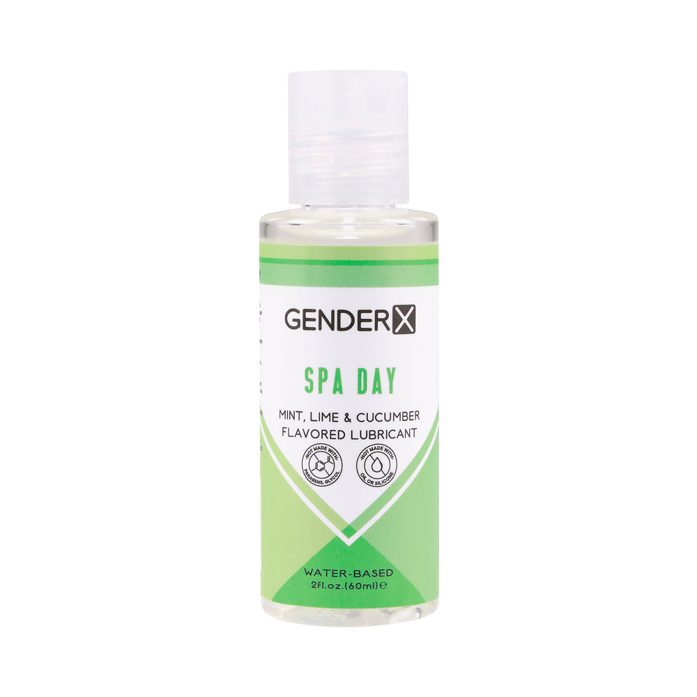 Gender X Spa Day Mint, Lime & Cucumber Flavored Water-based Lubricant 2 Oz.