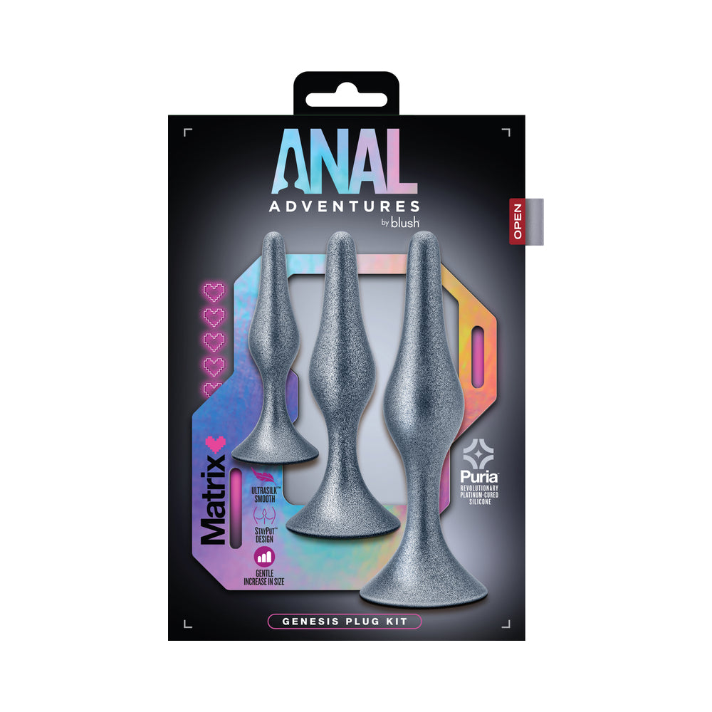 Blush Anal Adventures Matrix Genesis Plug Kit - Silver