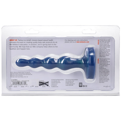 Tantus Ripple Small 8 In. Anal Beads Dildo Firm Malachite