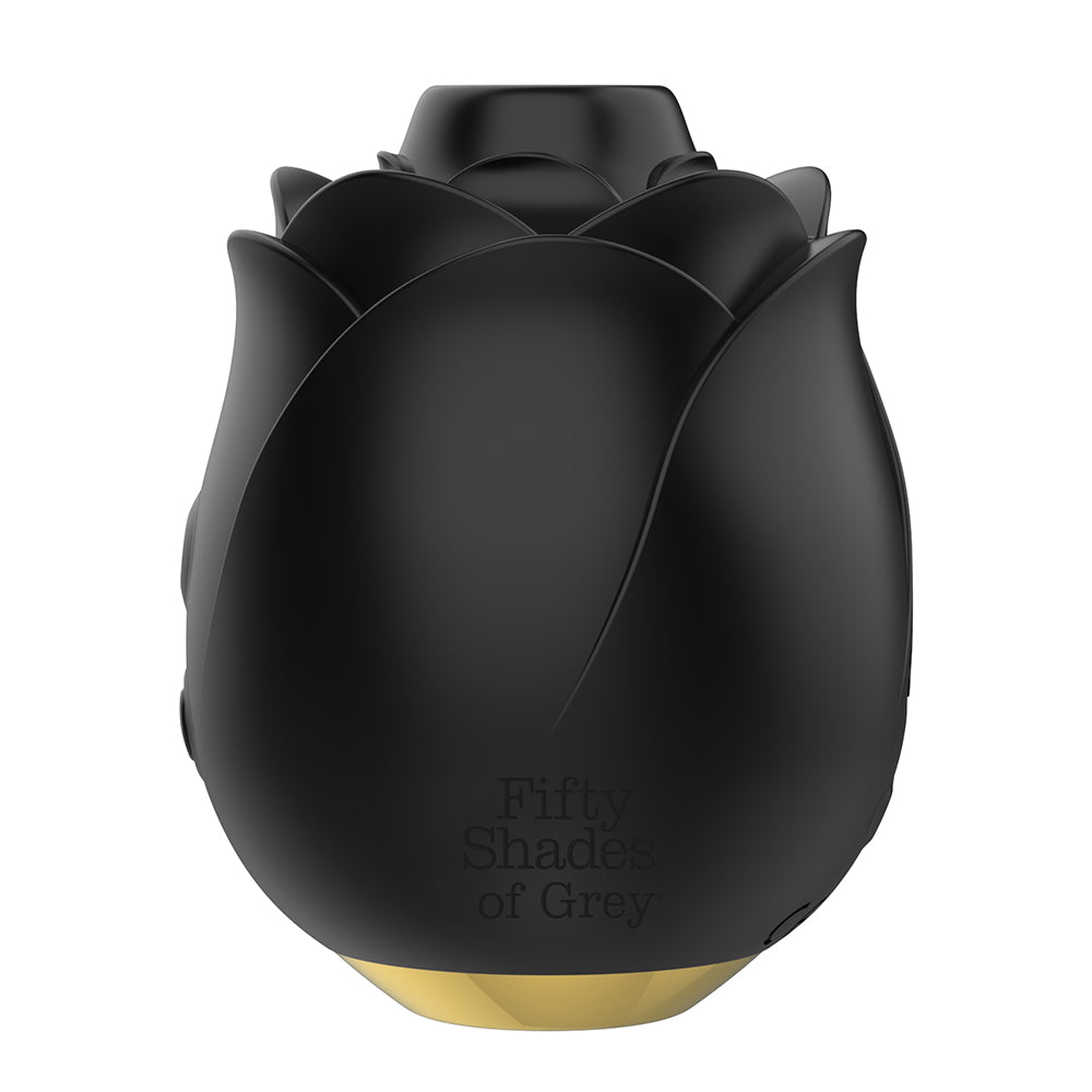 Fifty Shades of Grey Hearts & Flowers Rose Vibrator - Black