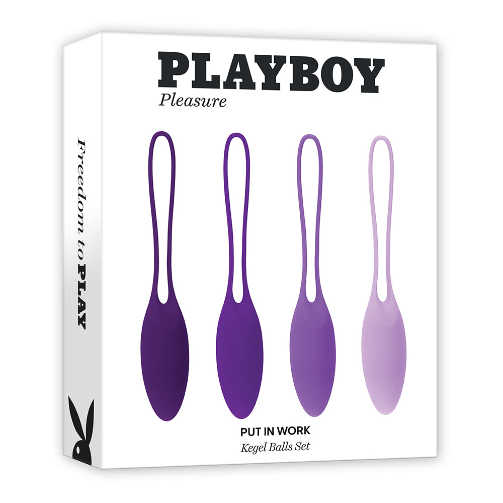 Playboy Put In Work 4-piece Silicone Kegel Balls Set Acai Ombre