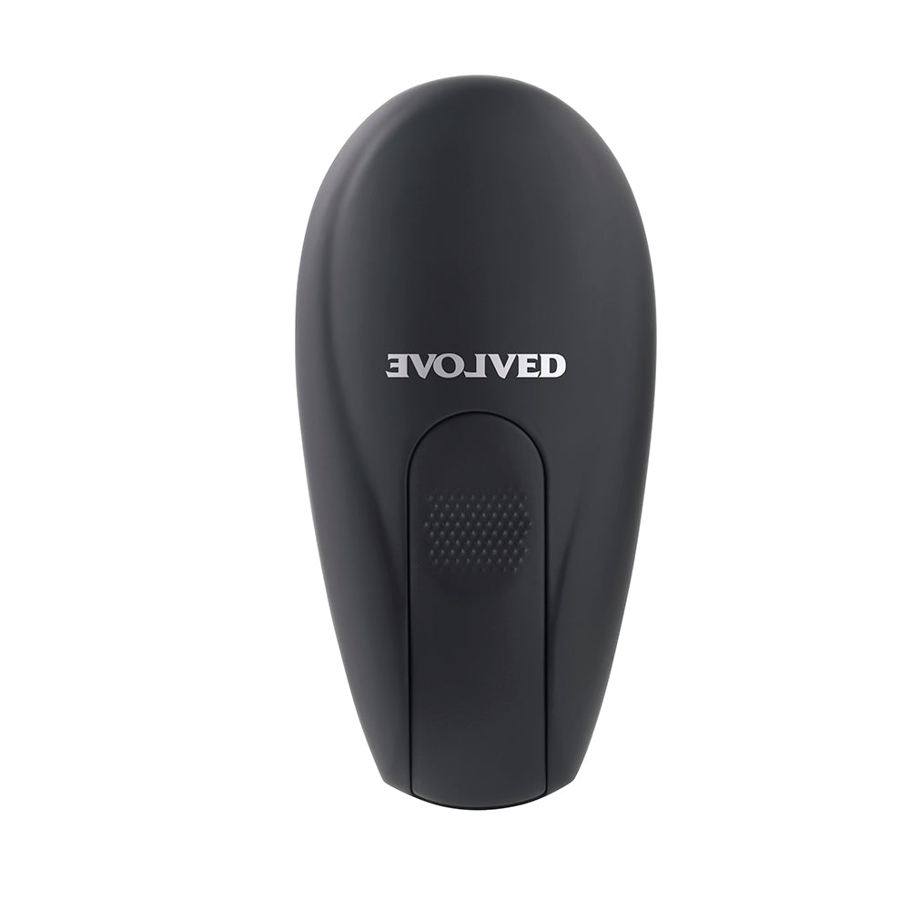 Evolved Thrust In Me Rechargeable Remote Controlled Thrusting Vibrating 9.25 In. Silicone Dildo Dark