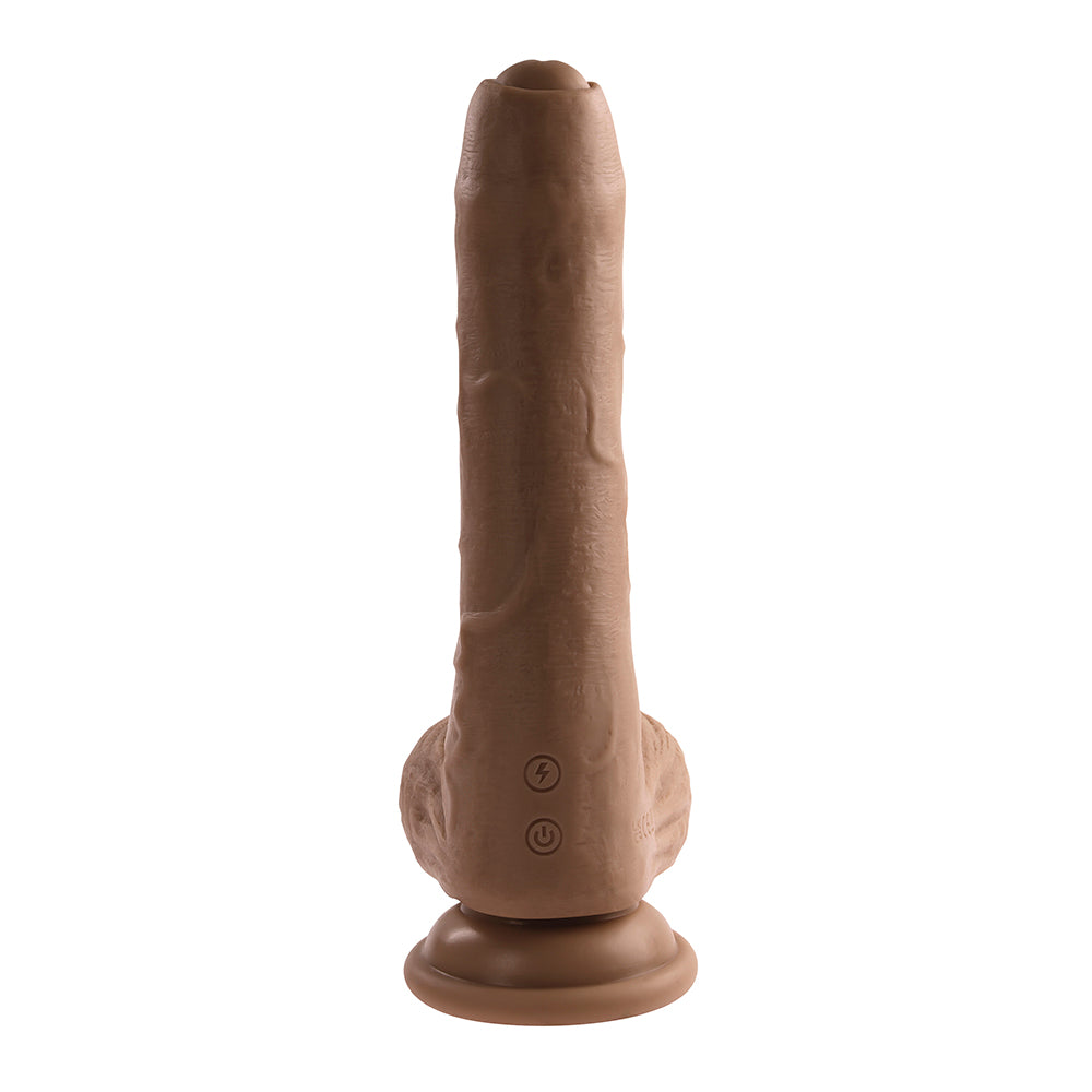 EVOLVED PEEK A BOO VIBRATING DILDO DARK