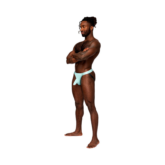 Male Power Easy Breezy Jock Sleeve Aqua S/m