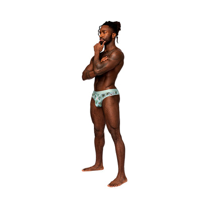 Male Power Sheer Prints Sheer Thong Flamingo L/xl
