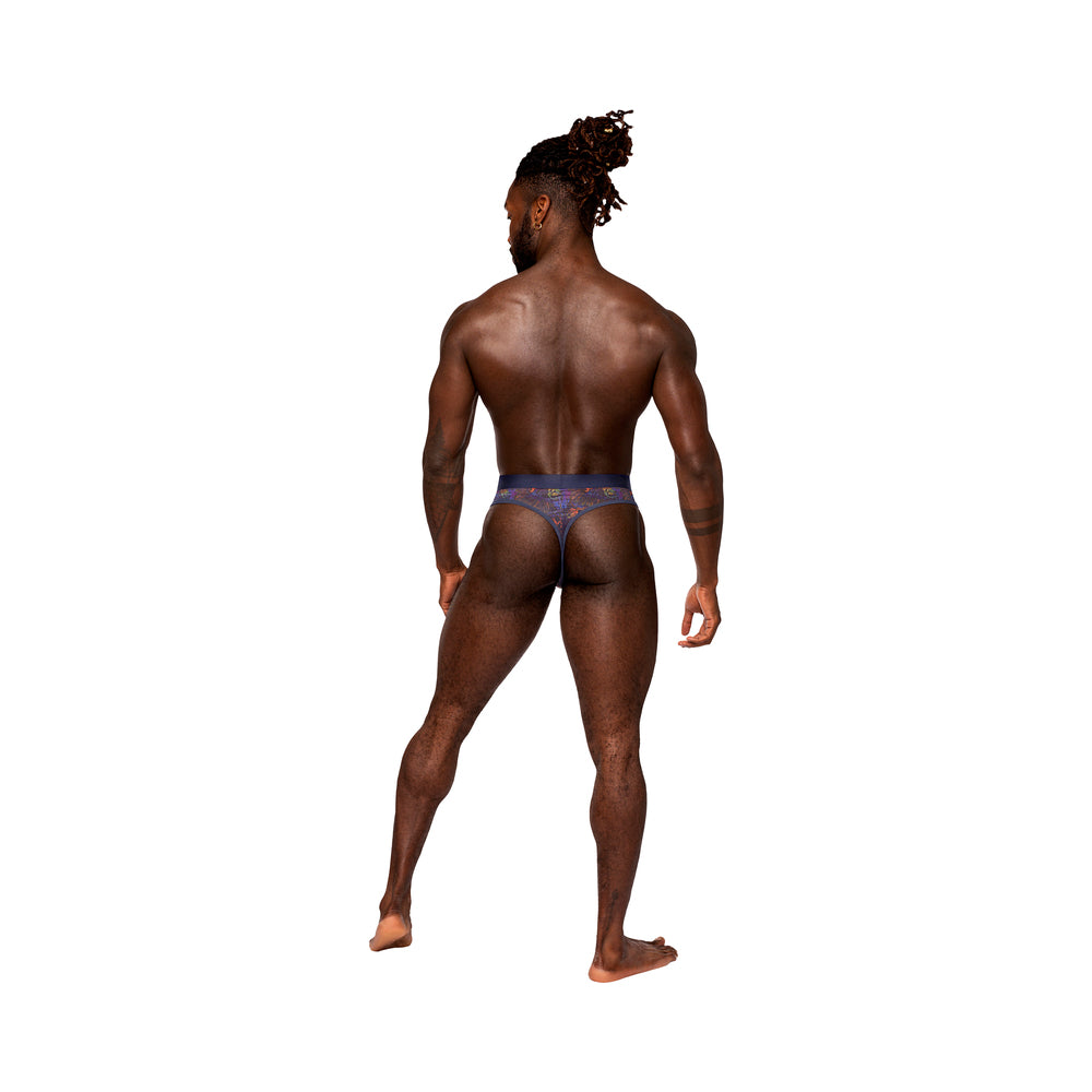 Male Power Sheer Prints Sheer Thong Spatter L/xl