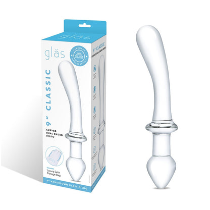 Glas Classic 9 In. Curved Dual-ended Glass Dildo