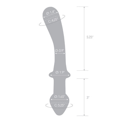 Glas Classic 9 In. Curved Dual-ended Glass Dildo