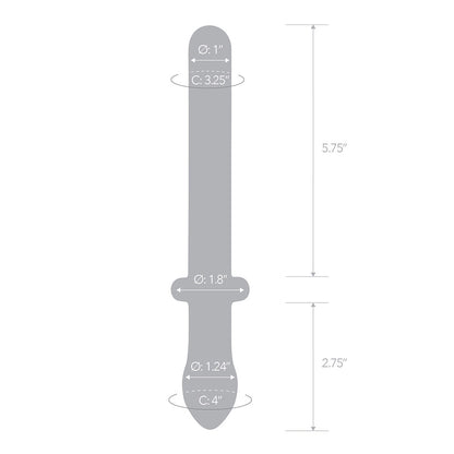 Glas Classic 9.25 In. Smooth Dual-ended Glass Dildo