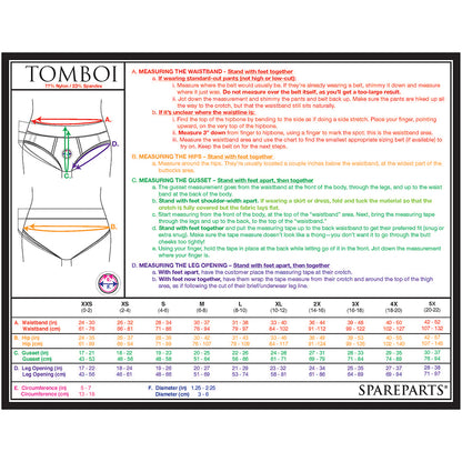 Spareparts Tomboi Nylon Briefs Harness Black Size Xs
