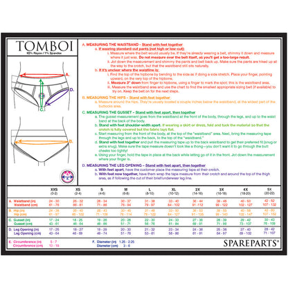 Spareparts Tomboi Rayon Briefs Harness Black Size 3xl