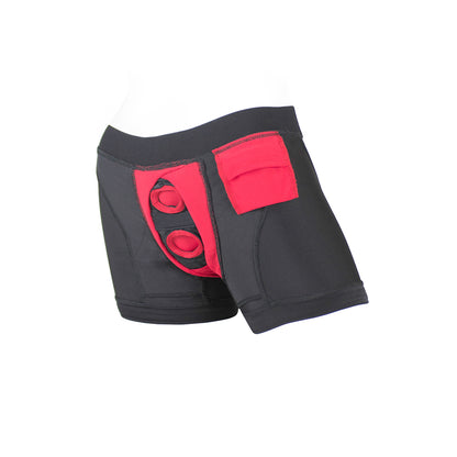 Spareparts Tomboii Nylon Boxer Briefs Harness Black/red Size 3xl