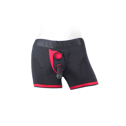 Spareparts Tomboii Nylon Boxer Briefs Harness Black/red Size 3xl