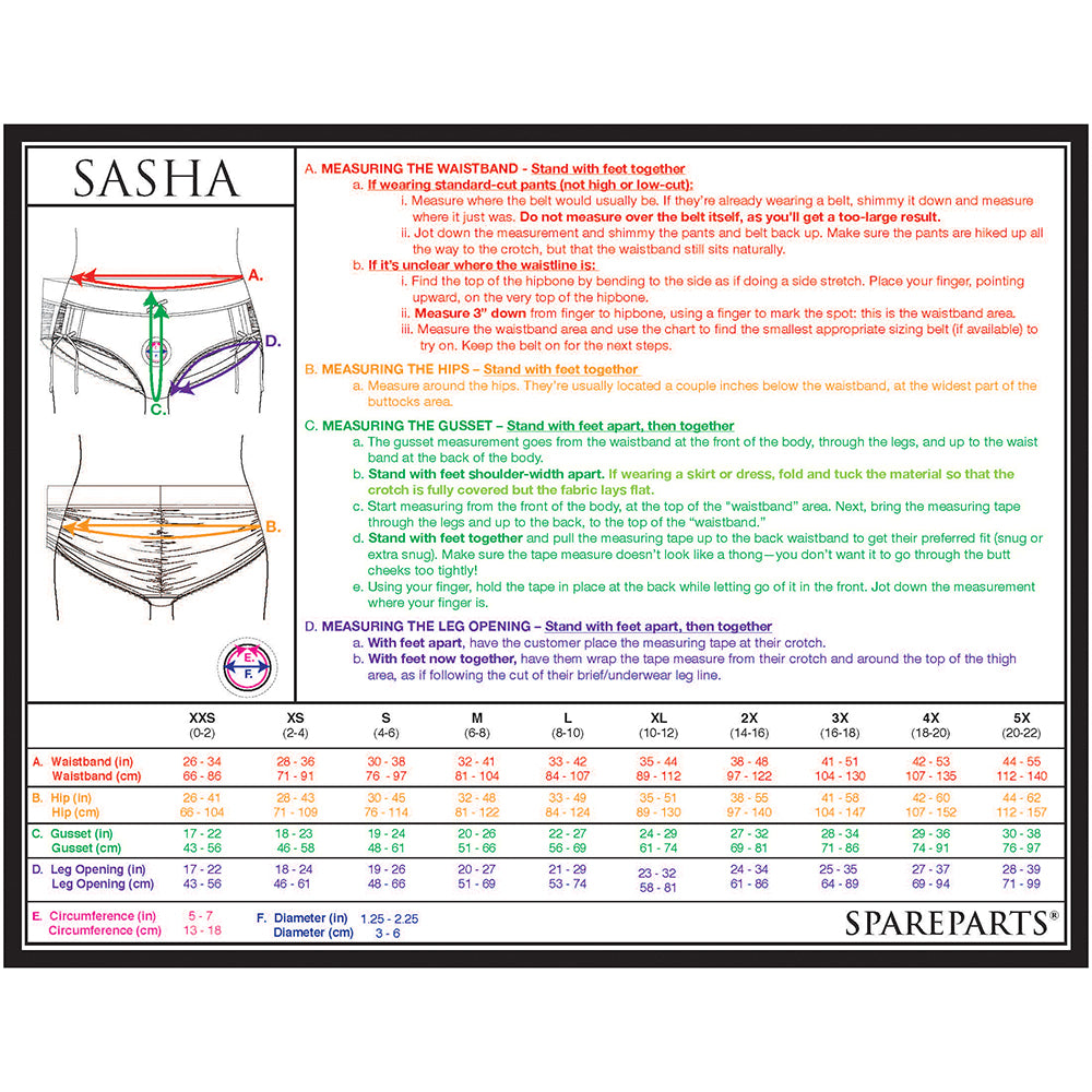 Spareparts Sasha Cinch Booty Short Harness Red/black Size Xs