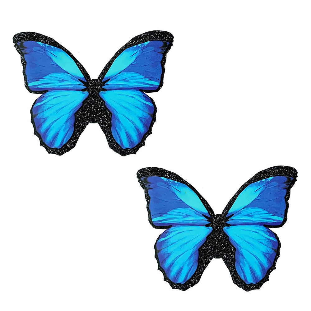 Neva Nude Pasty Butterfly Blue/black Glitter