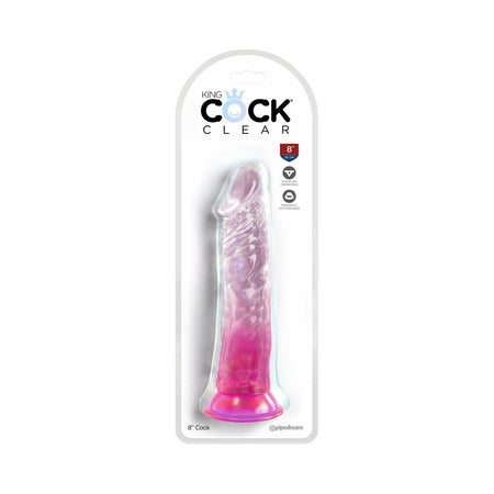 King Cock Clear 8' Cock - Pink