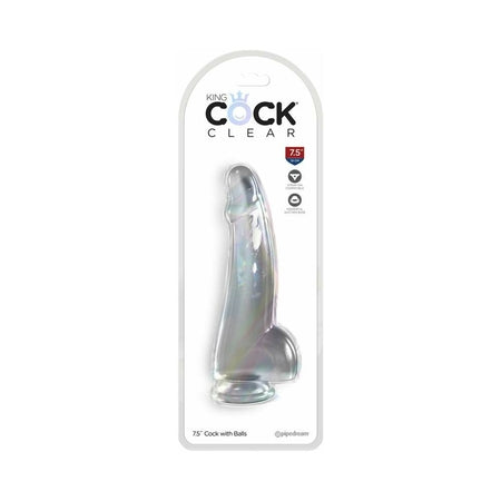 King Cock Clear 7.5' Cock w/Balls - Clear