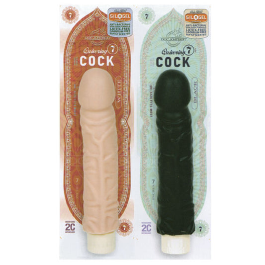 Quivering Cock 7 inches Black Vibrator