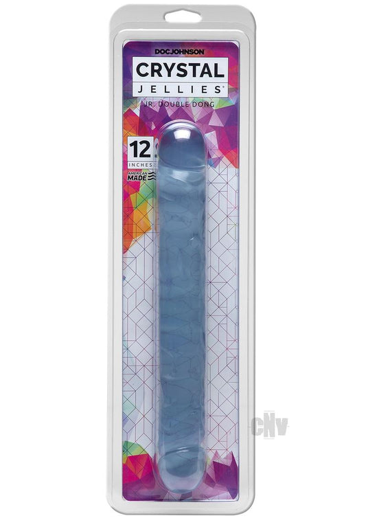 Crystal Jellies Jr Double Dong Clear 12
