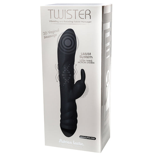 Adrien Lastic Twister Clitoral Sucker & Vibrating Egg - Black