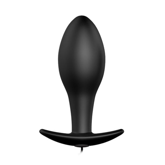 Pretty Love Vibrating Bulb Shaped Butt Plug - Black