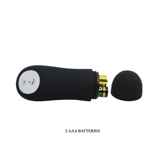 Pretty Love Vibrating Bead Shaped Butt Plug - Black