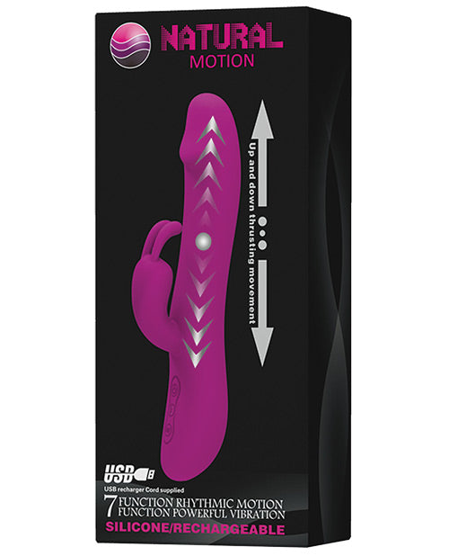Pretty Love Natural Motion Thrusting Rabbit 7 Function - Fuchsia