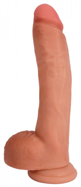 Curve Novelties 9' Bareskin Dong w/Balls - Flesh