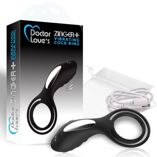 Doctor Love Zinger Vibrating Rechargeable Cock Ring Black