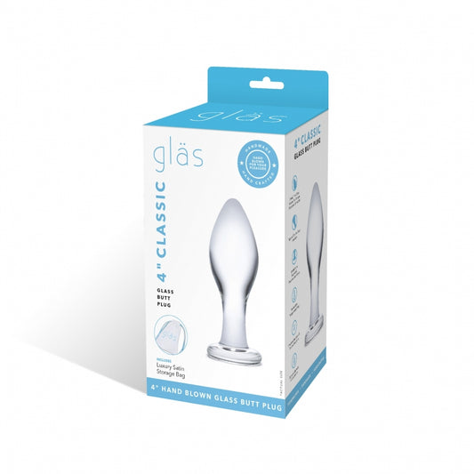 4 Inch Classic Handblown Glass Butt Plug