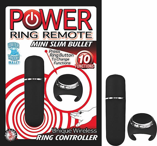 Power Ring Remote Mini Slim Bullet (Blk)