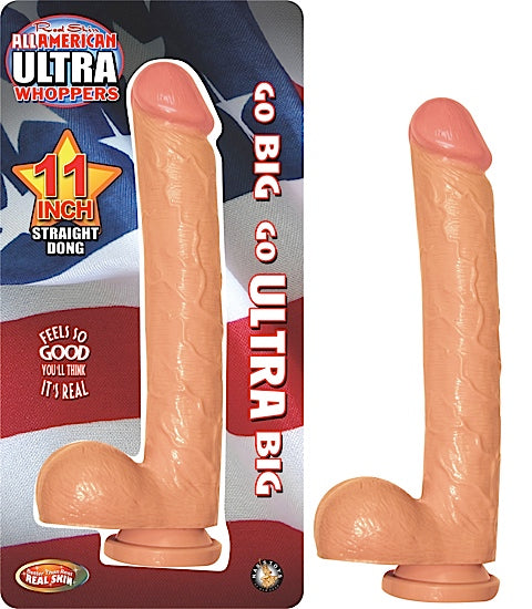 All American Ultra Whoppers 11 Inch Straight Dong Flesh