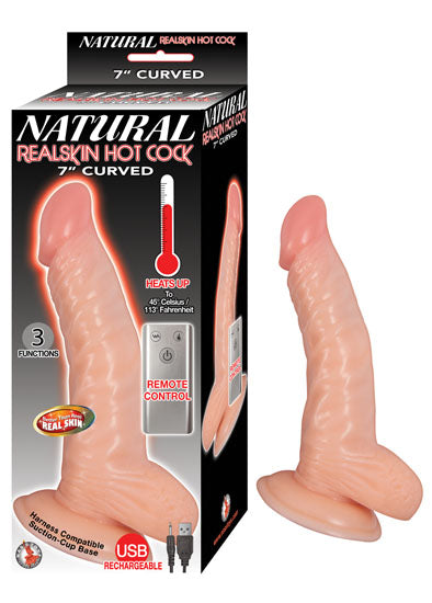Natural Realskin Hot Cock Curved 7 Flesh
