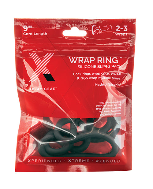 Xplay Gear Silicone 9' Slim Wrap Ring - Black Pack of 2