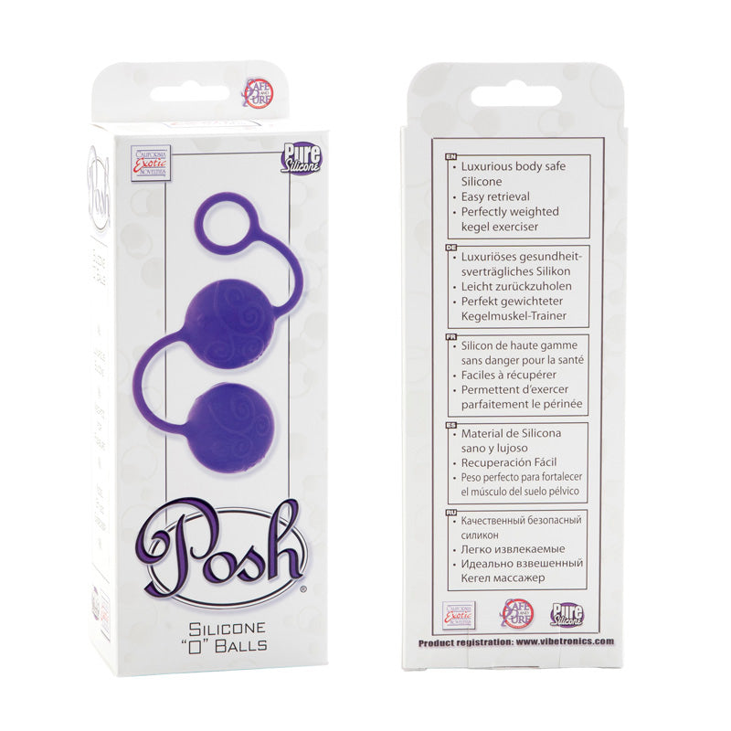 Posh Silicone 'O' Balls - Purple